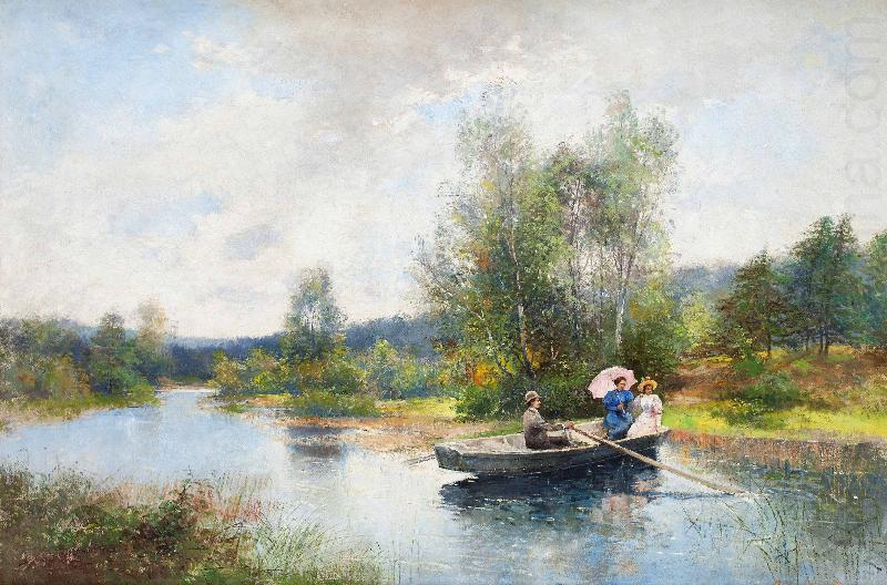 Severin Nilsson Rowing in a summer landscape china oil painting image